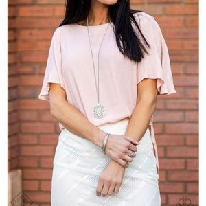 4 piece set crystals white pearls